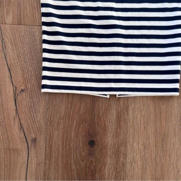J. Crew Women's Knit Pencil Skirt Navy Blue & White Striped Cotton L7578 SZ 00 - Picture 5 of 13